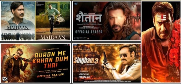 अजय देवगन के पास लाइन में कई बड़ी फिल्में हैं, जो 2024 को रिलीज होंगी।